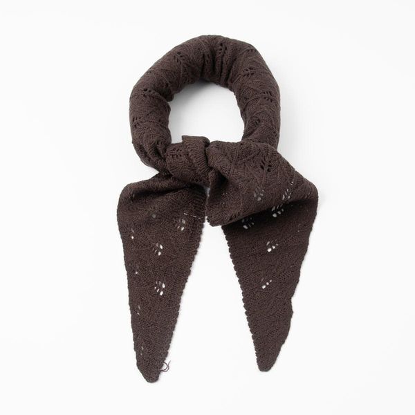 Hovedbilde Rosenvinge strikket triangel skjerf, brun