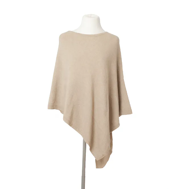 Hovedbilde Rosenvinge Poncho, Cashmer/ull, beige